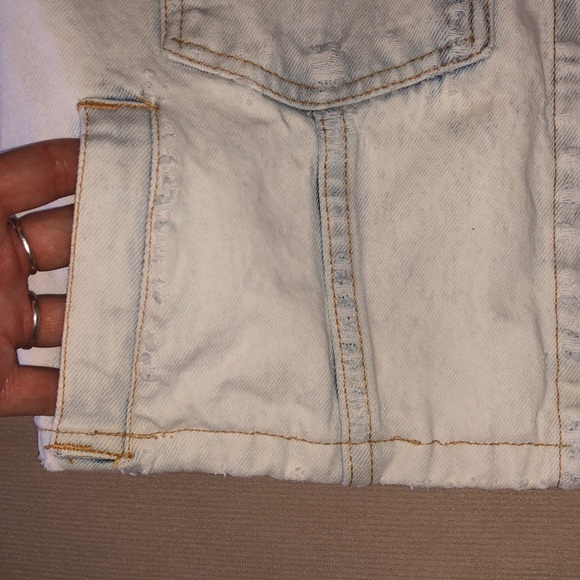 Cropped distressed vintage Jean vest - Picture 5 of 6